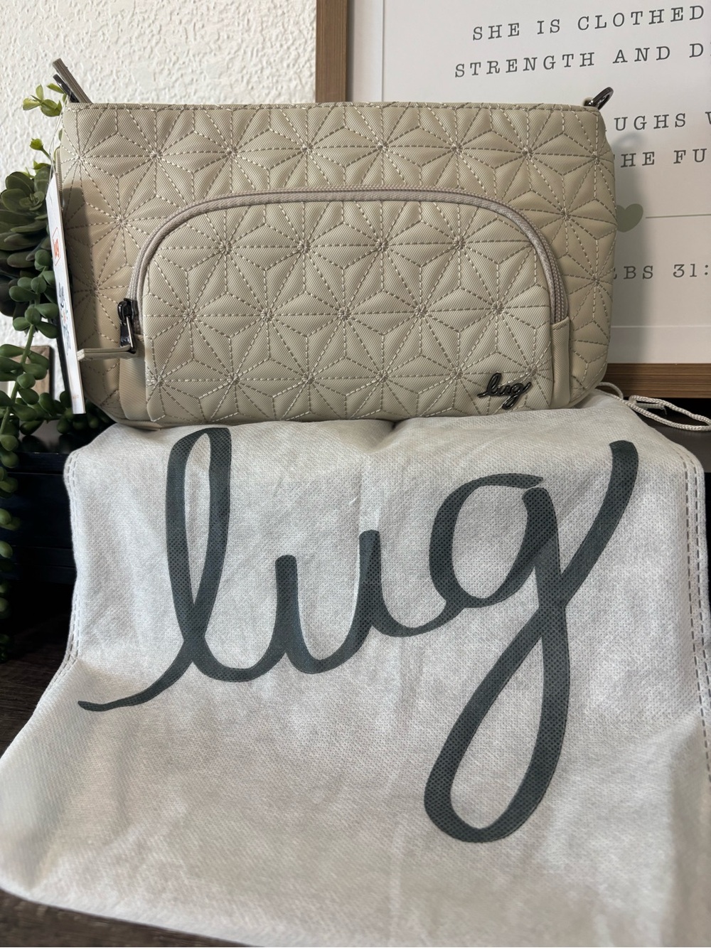 Lug Quilted Crossbody /Shoulder / Belt Bag with a Dust Bag